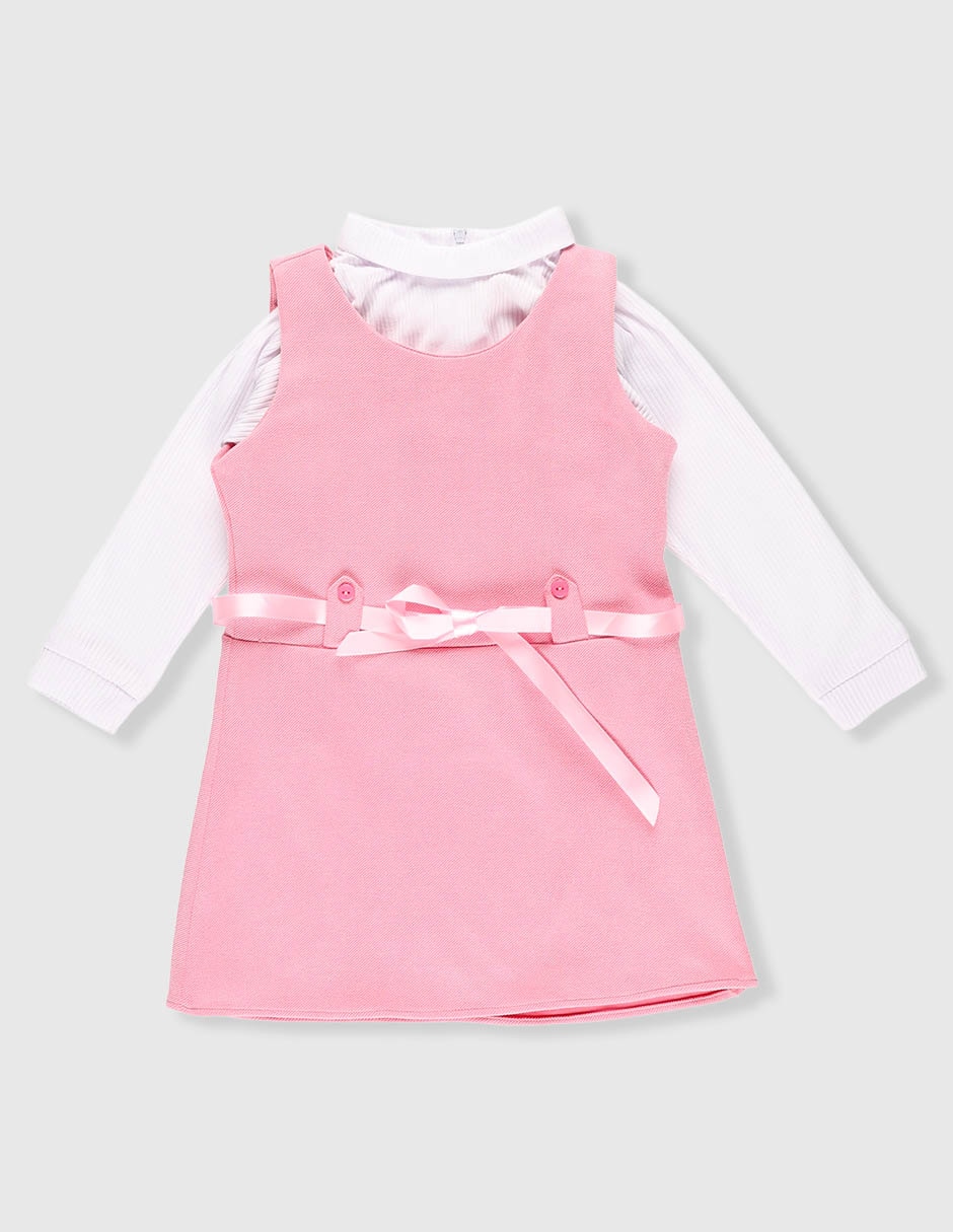 Conjunto vestido manga regular para niña 1