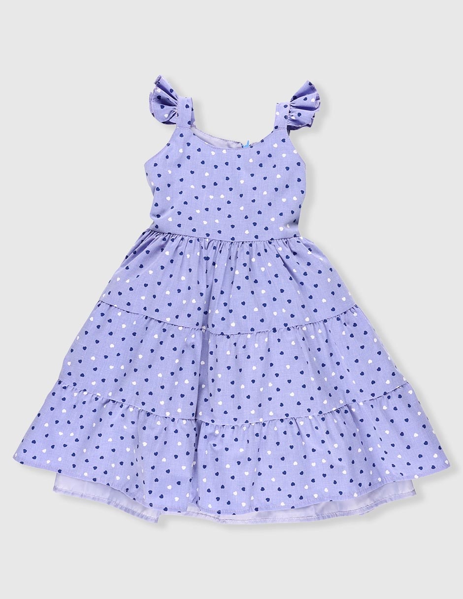 Vestido manga cap para niña Vestido manga cap para niña