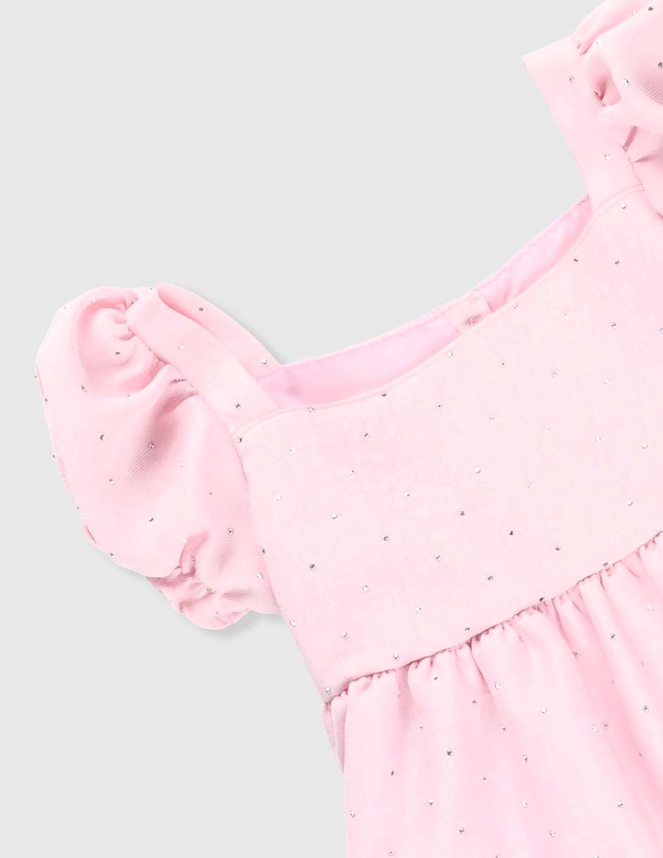 Vestido manga globo para bebé niña 3