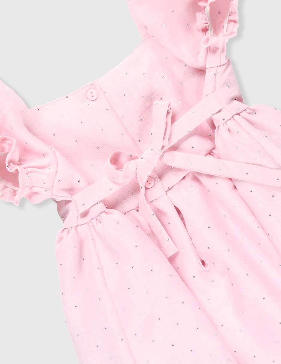 Vestido manga globo para bebé niña 4