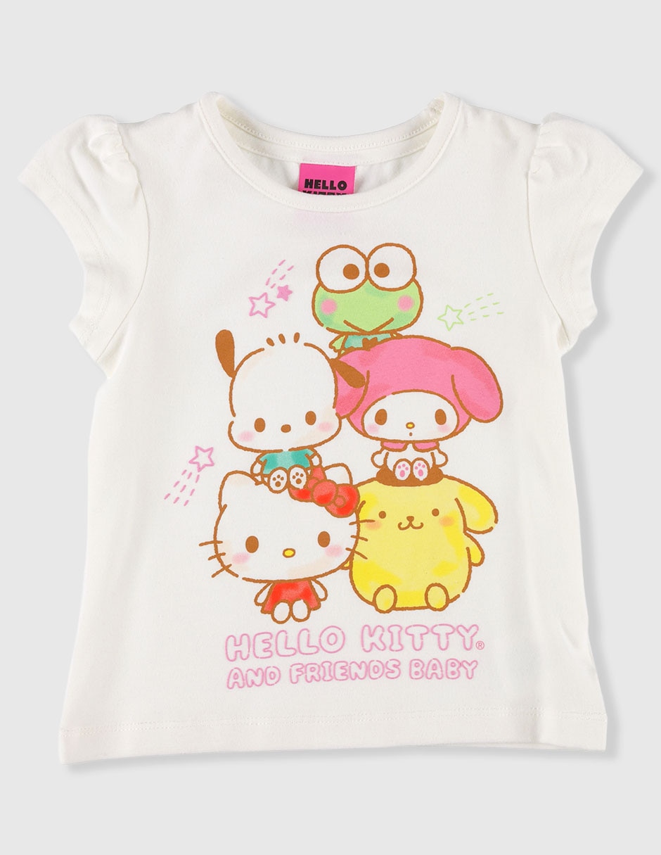 Playera Hello Kitty and Friends manga corta para niña Playera Hello Kitty and Friends manga corta para niña