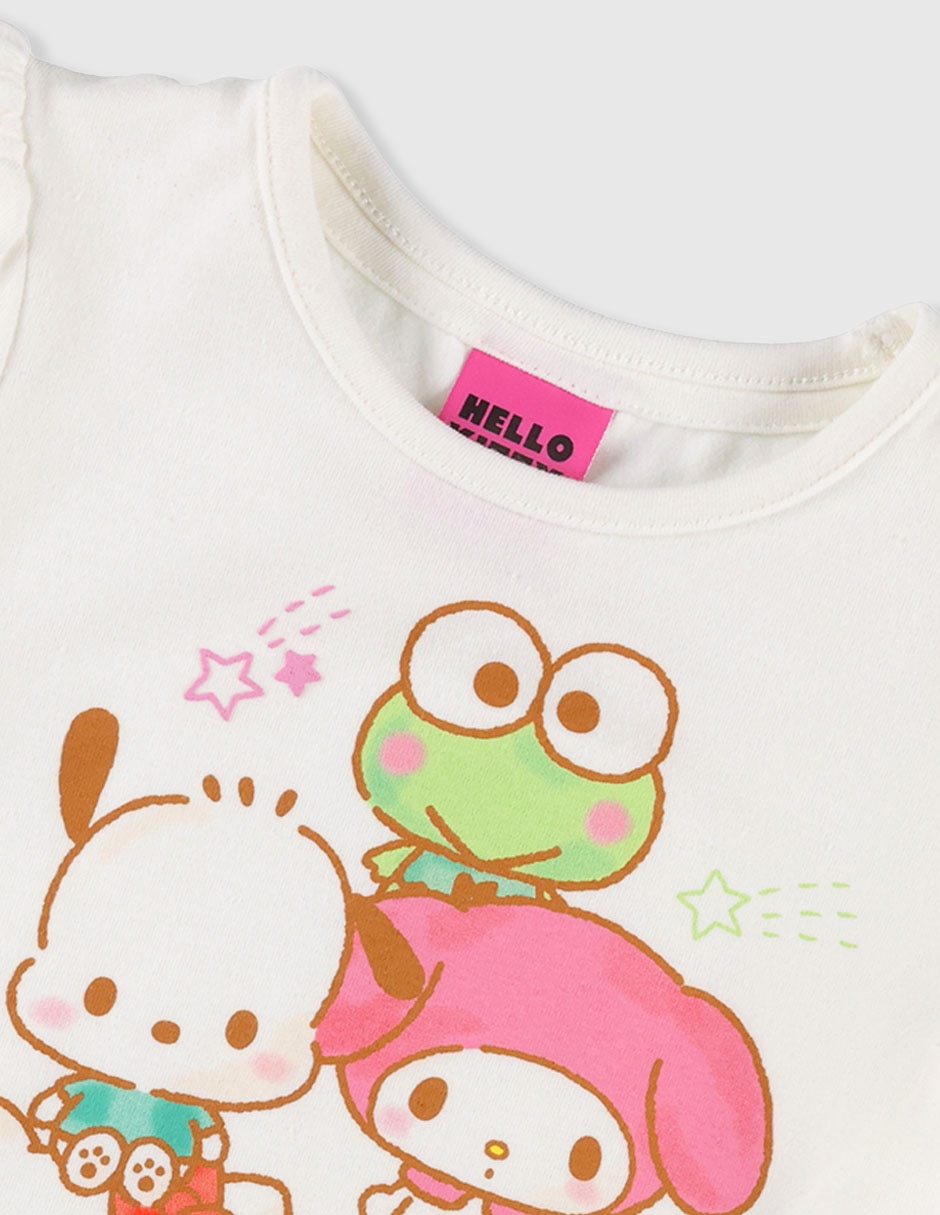 Playera Hello Kitty and Friends manga corta para niña 3