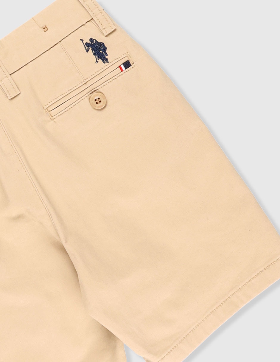 SHORT US POLO, 4, KHAKI USTKB-57-327SB
