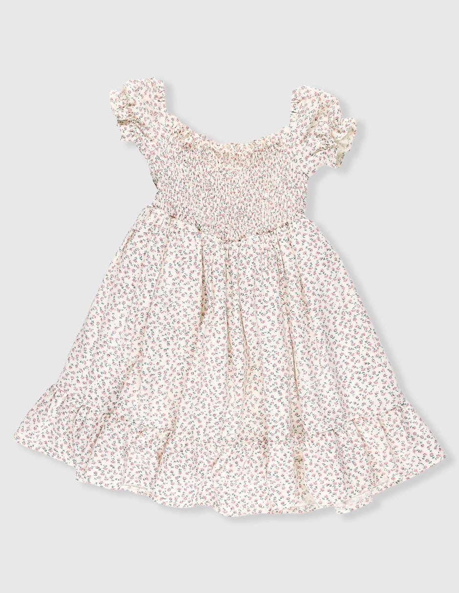 Vestido manga globo para niña 2
