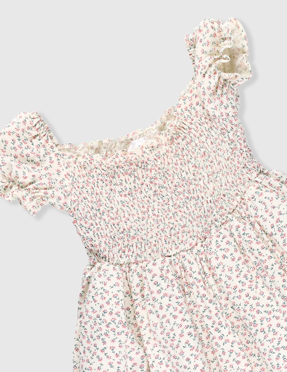 Vestido manga globo para niña 3