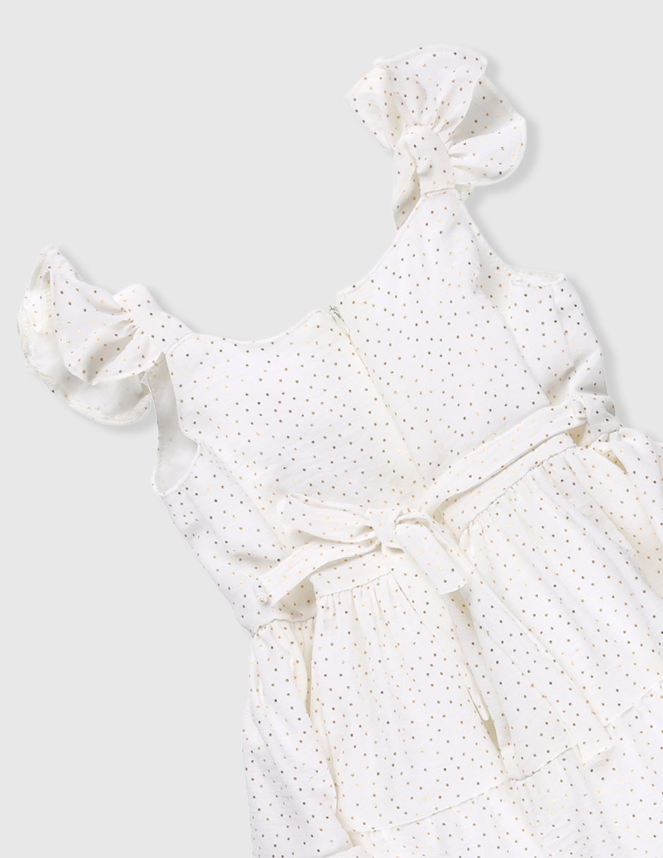 Vestido manga cap para niña 4