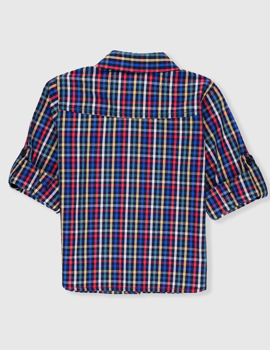 Camisa casual de algodón manga larga para niño 2