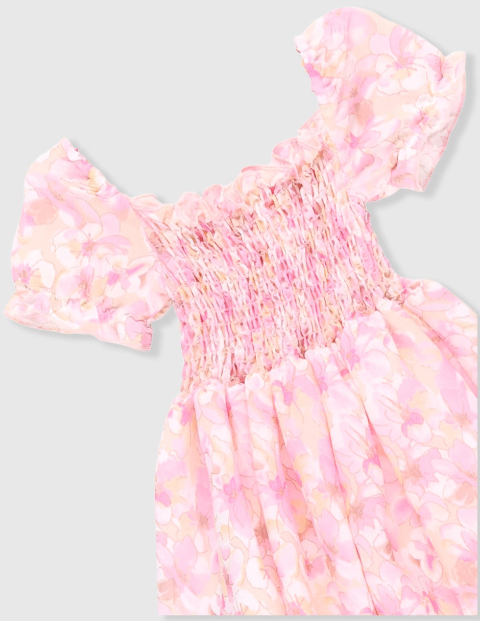 Vestido manga globo para niña 3