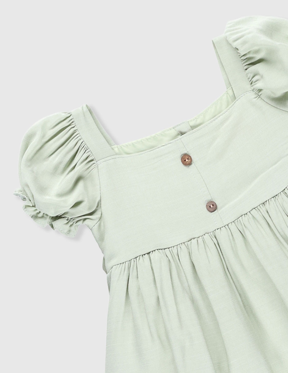 Vestido manga globo para niña 3