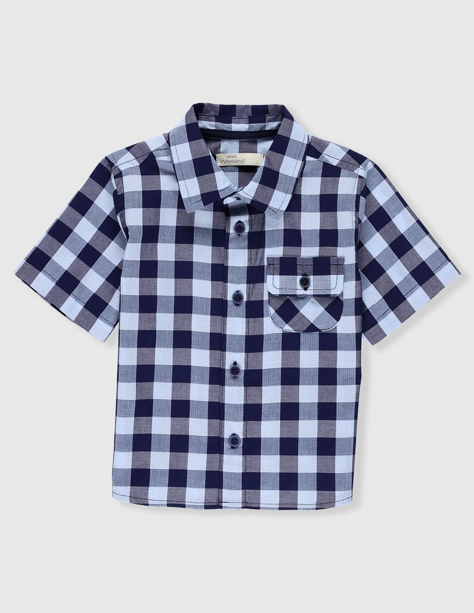 Camisa casual de algodón manga corta para bebé niño Camisa casual de algodón manga corta para bebé niño